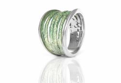 Anillo Plata Arior Dynamic Grande Verde 1183182XPU