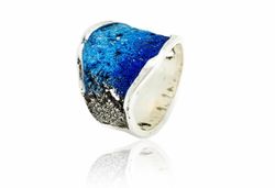 Anillo Plata Arior Intenzza Azul Eléctrico Pequeńo 1181941XPU