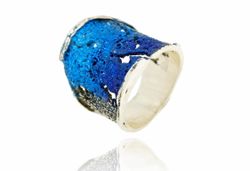Anillo Plata Arior Intenzza Grande Azul Eléctrico 1181980XPU
