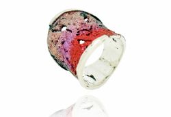 Anillo Plata Arior Intenzza Grande Rojo 1181979XPU