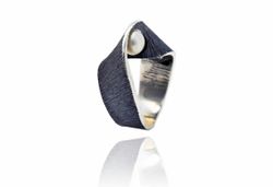 Anillo Plata Arior Moebius Negro Con Perla 1182846XU