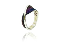 Anillo Plata Arior Moebius Textura Lila 1182913XPU