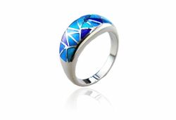 Anillo Plata Arior Mosaicos Azules 1180927EPU
