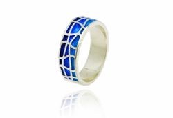 Anillo Plata Arior Mosaicos Azules 1181300EPU