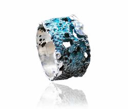 Anillo Plata Arior Samo Azul Formentera 1182225XPU