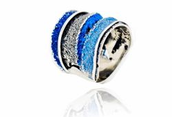 Anillo Plata Arior Sinera Grande Azul 1182389XPU