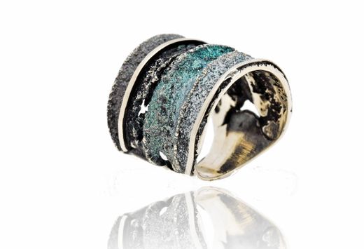 Anillo Plata Arior Sinera Grande Gris 1182386XPU