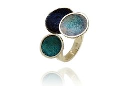 Anillo Plata Arior Singular Grande Azul 1183032XPU