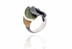 Anillo Plata Arior Smile Grande Verde 1182762XPU