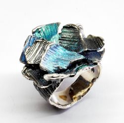 Anillo Plata Arior Summum Grande Azul 1182181XPU