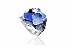 Anillo Plata Arior Summum Pequeńo Azul 1182170XPU