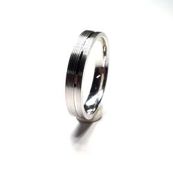 Anillo Plata Aro Ranurado 4mm AP30/81