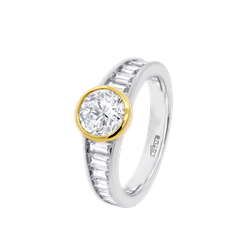 Anillo Plata Bicolor Dorada Lotus LP3887-3/112 Circonitas