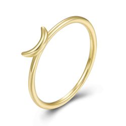 Anillo Plata Dorada 1,25mm ANL0266DOXX18 Luna En Brillo