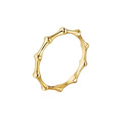 Anillo Plata Dorada 1,5mm ANL0285DOXX14. Bambú En Brillo