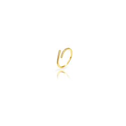 Anillo Plata Dorada 1,5mm ANZ0304DO16 Abierto Circonitas
