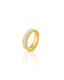 Anillo Plata Dorada 21mm ANZ0298DO12 Circonitas
