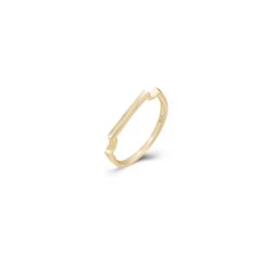 Anillo Plata Dorada 2mm ANL0304DOXX16 Barra En Brillo