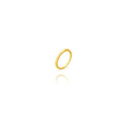 Anillo Plata Dorada 2mm ANL0320DO12 Cortes Rectos Pulido En Brillo