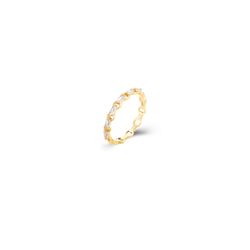 Anillo Plata Dorada 3,6mm ANZ0220DOCZ14. Eslabones Circonitas