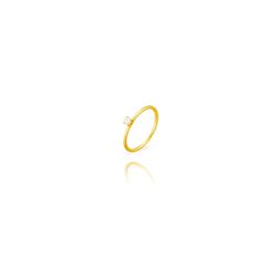 Anillo Plata Dorada 3mm ANM0185DOPA16 Perla