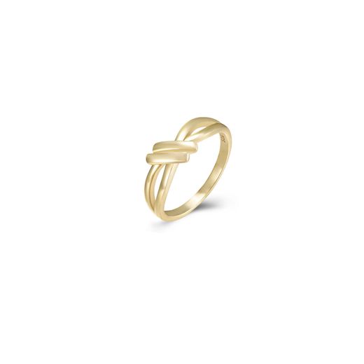 Anillo Plata Dorada 6mm ANL0302DO16 Elefantes En Brillo