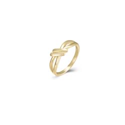 Anillo Plata Dorada 7mm ANL0305DOXX14 Nudo En Brillo