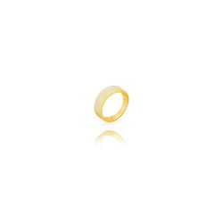 Anillo Plata Dorada 7mm ANZ0316DO10 Circonitas
