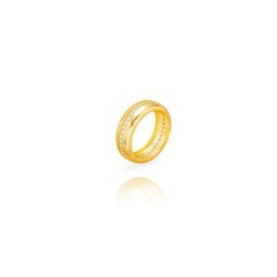 Anillo Plata Dorada 7mm ANZ0317DO10 Circonitas
