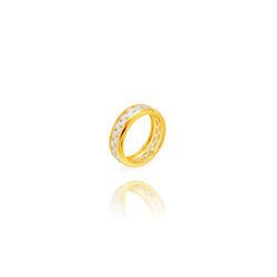 Anillo Plata Dorada 7mm ANZ0319DO12 Circonitas