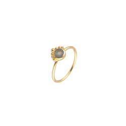 Anillo Plata Dorada ANM0165DOLA10 Piedra Mineral Labradorita