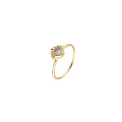 Anillo Plata Dorada ANM0165DOPL14 Piedra Mineral Piedra Luna