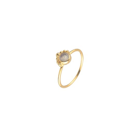 Anillo Plata Dorada ANM0165DOPL18 Piedra Mineral Piedra Luna