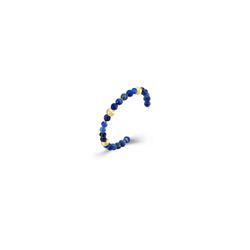 Anillo Plata Dorada ANM0166DOLP16 Abierto Piedras Minerales Lapislázuli