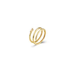Anillo Plata Dorada ANZ0293DO14 Espiral Circonita
