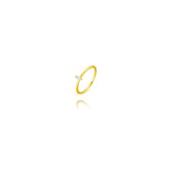 Anillo Plata Dorada ANZ0306DOCZ10 Circonita Rombo