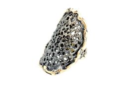 Anillo Plata Dorada Arior Mali GoldenBlack 4182305NU