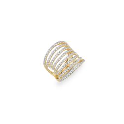 Anillo Plata Dorada Sovrani J11672M13 Bandas Circonitas