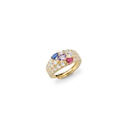 Anillo Plata Dorada Sovrani J11676M17 Abierto Circonitas Multicolor