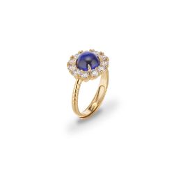 Anillo Plata Dorada Sovrani J12027M16 Piedra Zafiro Circonitas