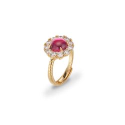 Anillo Plata Dorada Sovrani J12031M12 Piedra Rubí Circonitas