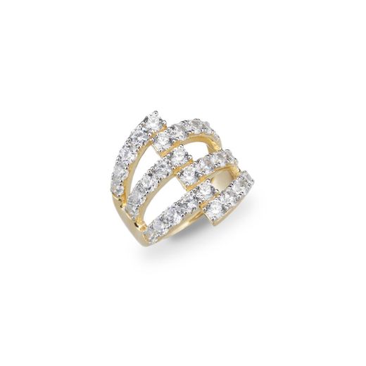 Anillo Plata Dorada J12779M12 Circonitas