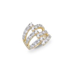 Anillo Plata Dorada J12779M16 Circonitas