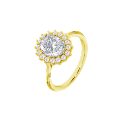 Anillo Plata Dorada Lotus LP3459-3/712 Circonitas