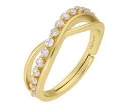 Anillo Liska Plata Dorada LPZ093AN-D Circonitas