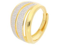 Anillo Liska Plata Dorada LPZ186AN-D Circonitas
