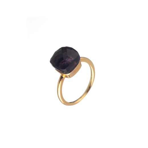 Anillo Plata Dorada Mujer ANM0005DO14AM Piedra Mineral Amatista