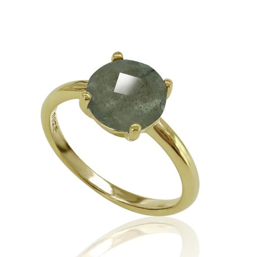 Anillo Plata Dorada Mujer ANM0019DO16LA Piedra Mineral Labradorita