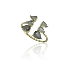 Anillo Plata Dorada Mujer ANM0061DO12PL Piedra Mineral Piedra Luna