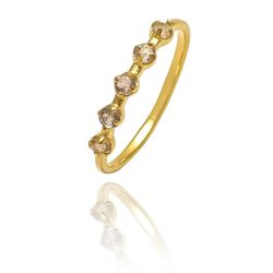 Anillo Plata Dorada Mujer ANM0075DO12LA Piedras Minerales Labradorita
